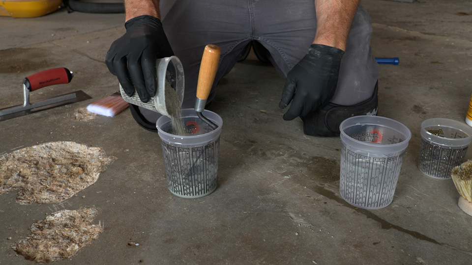 adding cement